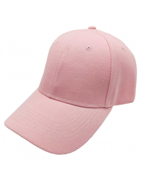 Tradineur - Gorra clásica con ajuste posterior de velcro, adulto, 100% poliéster, accesorio deporte, skate, aire libre (Rosa, ta