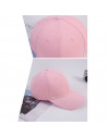 Tradineur - Gorra clásica con ajuste posterior de velcro, adulto, 100% poliéster, accesorio deporte, skate, aire libre (Rosa, ta