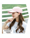 Tradineur - Gorra clásica con ajuste posterior de velcro, adulto, 100% poliéster, accesorio deporte, skate, aire libre (Rosa, ta