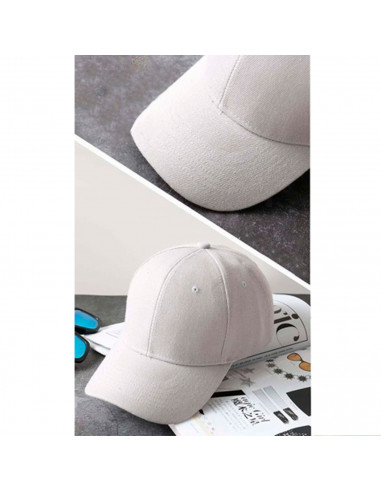 Tradineur - Gorra clásica adulto con ajuste posterior de velcro, 100% poliéster, accesorio deporte, skate, aire libre (Gris clar