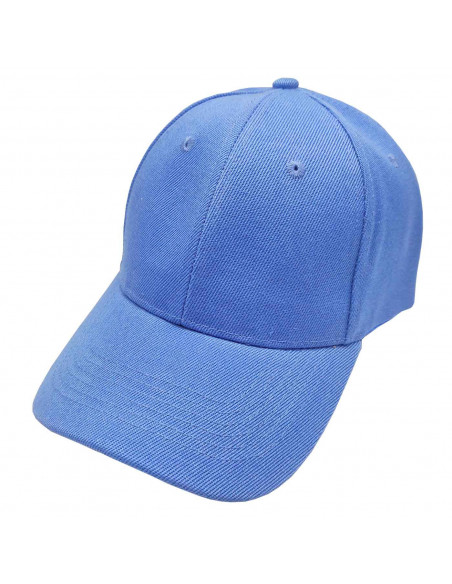 Tradineur - Gorra con ajuste posterior de velcro, adulto, clásica, 100% poliéster, accesorio deporte, skate, aire libre (Azul cl