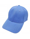 Tradineur - Gorra con ajuste posterior de velcro, adulto, clásica, 100% poliéster, accesorio deporte, skate, aire libre (Azul cl