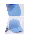 Tradineur - Gorra con ajuste posterior de velcro, adulto, clásica, 100% poliéster, accesorio deporte, skate, aire libre (Azul cl