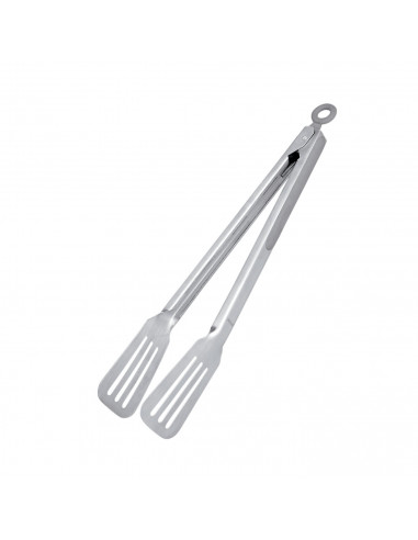 Pinza de inox con pequeña doblez en la punta para mayor agarre, de 34 cm. Tenaza de acero inoxidable. Tenacilla para especial pa