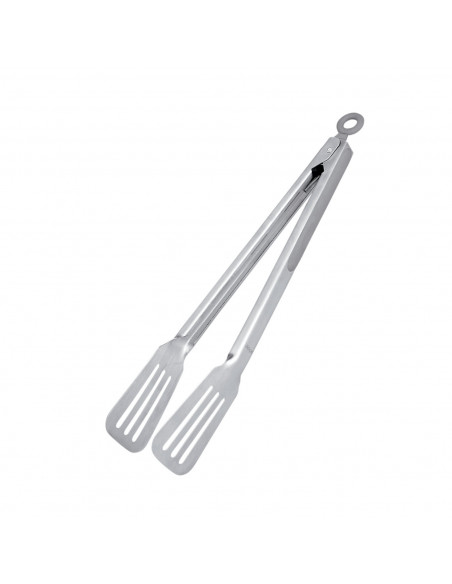 Pinza de inox con pequeña doblez en la punta para mayor agarre, de 34 cm. Tenaza de acero inoxidable. Tenacilla para especial pa