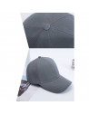 Tradineur - Gorra con ajuste posterior de velcro, adulto, 100% poliéster, accesorio deporte, skate, aire libre (Gris oscuro, tal