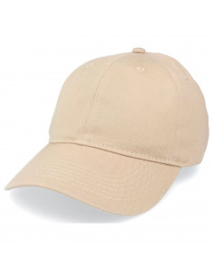 Tradineur - Gorra de adulto clásica, 100% poliéster, ajuste posterior de velcro, accesorio deporte, skate, aire libre (Beis, tal