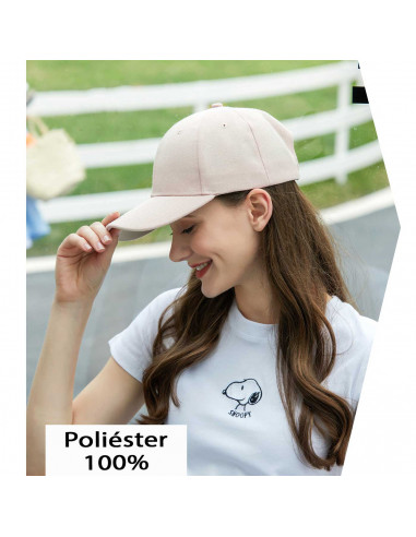 Tradineur - Gorra de adulto clásica, 100% poliéster, ajuste posterior de velcro, accesorio deporte, skate, aire libre (Beis, tal