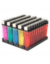 Tradineur - Caja de Mecheros - 50 Unidades - Mecheros, Encendedores - Desechables - Diversos colores - Rueda de fricción.