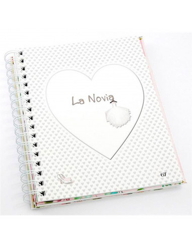 Tradineur - Diario de una novia, agenda de boda, encuadernación de espiral y tapa dura, planificador enlace, organización, 96 pá