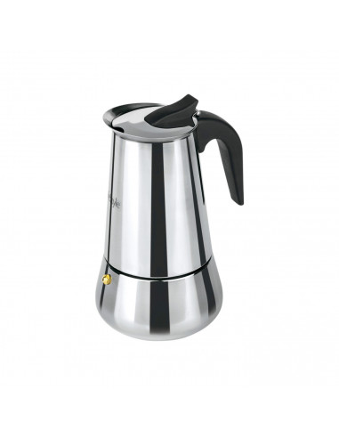 Cafetera arábiga de acero inoxidable para 4 tazas, filtro desmontable 17 x 11 cm