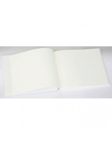 Tradineur - Libro de firmas para boda con lazo de seda, álbum en blanco para mensajes de invitados, regalo para novios (64 págin
