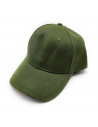 Tradineur - Gorra clásica adulto, 100% poliéster, ajuste posterior de velcro, accesorio deporte, skate, aire libre (Verde oliva,