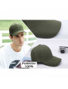 Tradineur - Gorra clásica adulto, 100% poliéster, ajuste posterior de velcro, accesorio deporte, skate, aire libre (Verde oliva,
