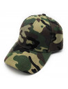 Tradineur - Gorra militar de adulto, 100% poliéster, ajuste posterior de velcro, accesorio deporte, skate, aire libre (Camuflaje