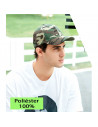 Tradineur - Gorra militar de adulto, 100% poliéster, ajuste posterior de velcro, accesorio deporte, skate, aire libre (Camuflaje