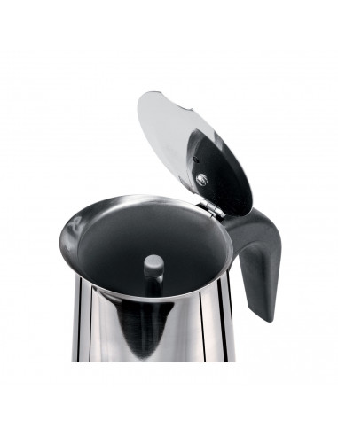 Cafetera arábiga de acero inoxidable para 4 tazas, filtro desmontable 17 x 11 cm