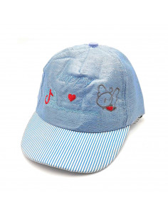 Tradineur - Gorra de bebé con cierre posterior de velcro, 100% poliéster, suave, verano, protección solar, unisex, 1 a 2 años, c