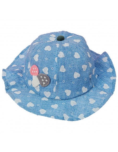 Tradineur - Gorro de bebé con goma para barbilla, 100% algodón, suave, verano, protección solar, niña, 1 a 2 años, color aleator