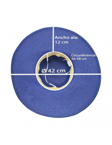Tradineur - Sombrero de mujer con gemas, paja flexible, ala ancha y goma de barbilla, protección solar, playa, piscina, aire lib