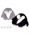 Tradineur - Cojín de viaje con forma de pingüino, almohada para cuello de spandex, suave y liviana, alivio de estrés, reposacabe