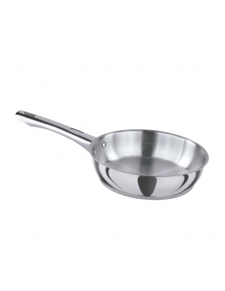 Sartén acero inoxidable 18/10 apta para horno y todo tipo de cocinas, grosor de 6 mm. y diametro de 24 cm.