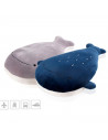Tradineur - Almohada de viaje con forma de ballena, cojín de poliéster, suave y liviana, alivio de estrés, reposacabezas, 42 x 2