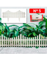 Tradineur - Valla de plástico decorativa de jardín - Borde para cespéd, plantas, flores, decoración de exterior - N.º 5 - 32,5 x