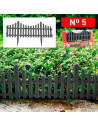 Tradineur - Valla de plástico decorativa de jardín - Borde para cespéd, plantas, flores, decoración de exterior - N.º 5 - 32,5 x