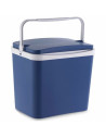 Tradineur - Nevera portátil rígida con asa, polipropileno, porta alimentos y bebidas para playa, acampada (Azul y blanco, 24 lit