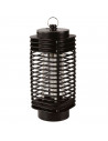 Tradineur - Lámpara antimosquitos eléctrica 3 W, luz portátil atrapa insectos, trampa para moscas, polillas, hogar, jardín (Negr
