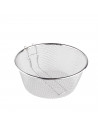 Tradineur - Cestillo freidor y escurridor de acero inoxidable, de 24 cm de diámetro y 9 cm de alto. Cesto para realizar labores