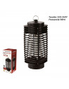 Tradineur - Lámpara antimosquitos eléctrica 3 W, luz portátil atrapa insectos, trampa para moscas, polillas, hogar, jardín (Negr