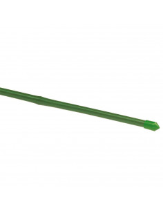 Tradineur - Tutor de bambú plastificado, varilla, guía para plantas, flores, tomates, caña de jardín, estaca para huerto (Verde,