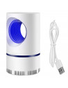 Tradineur - Lámpara antimosquitos 5 W, cable usb, luz portátil atrapa insectos, trampa para moscas, polillas, hogar, jardín, 21,
