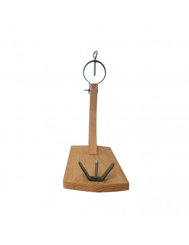 Tradineur - Soporte jamonero de madera "Góndola" 40 x 41 x 15.5 cm. Soporte para pata y paleta de jamón serrano e ibérico con ag