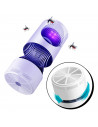 Tradineur - Lámpara antimosquitos 5 W, cable usb, luz portátil atrapa insectos, trampa para moscas, polillas, hogar, jardín, 21,