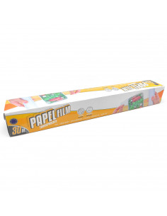 Tradineur - Film transparente de polietileno, apto para contacto con alimentos, impermeable, resistente, fácil de cortar, cocina