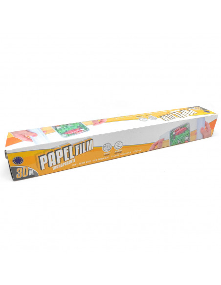 Tradineur - Film transparente de polietileno, apto para contacto con alimentos, impermeable, resistente, fácil de cortar, cocina