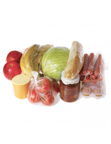 Tradineur - Film transparente de polietileno, apto para contacto con alimentos, impermeable, resistente, fácil de cortar, cocina
