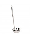 Tradineur - Cazo para servir de acero inoxidable 31 x 9,5 x 3 cm, cucharón, cacillo de cocina con agujero para colgar, apto para