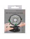 Tradineur - Mini ventilador recargable portátil con pinza, rotación 360º, 3 velocidades, silencioso, diseño compacto, 22 x 10,5