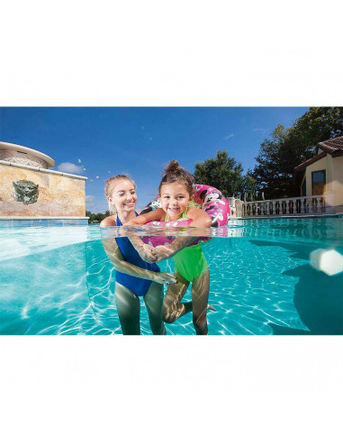 Tradineur - Flotador hinchable infantil de Minnie Mouse, vinilo, incluye válvula de seguridad, inflable para niñas, playa y pisc