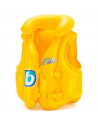 Tradineur - Chaleco hinchable infantil, incluye hebillas ajustables, cuello inflable y 3 cámaras de aire, niños, playa, piscina