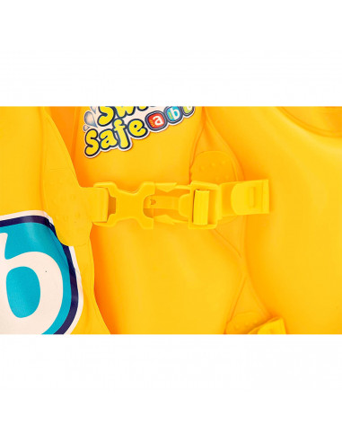 Tradineur - Chaleco hinchable infantil, incluye hebillas ajustables, cuello inflable y 3 cámaras de aire, niños, playa, piscina