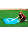 Tradineur - Piscina con aro hinchable, resistente a rayos UV, parche de reparación, fácil montaje (Azul y blanco, 940 litros, 18