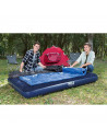 Tradineur - Colchón hinchable doble para interior y exterior, cama inflable con válvula de inflado rápido y parche de reparación