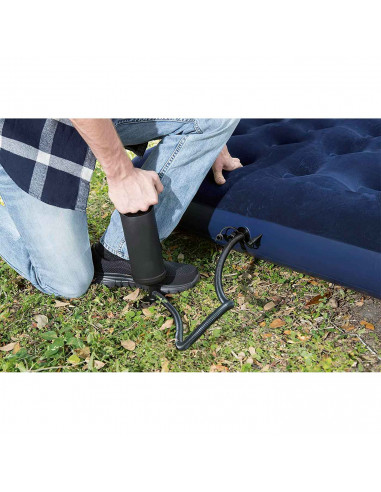 Tradineur - Colchón hinchable doble para interior y exterior, cama inflable con válvula de inflado rápido y parche de reparación