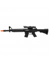 Tradineur - Metralleta, fusil de asalto de juguete con sonido por fricción, complemento para disfraz de soldado, carnaval, niños