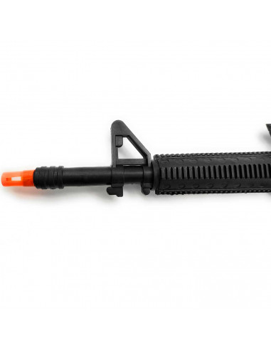 Tradineur - Metralleta, fusil de asalto de juguete con sonido por fricción, complemento para disfraz de soldado, carnaval, niños